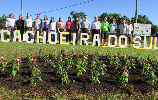 Inaugurado oficialmente o letreiro com o nome de Cachoeira do Sul