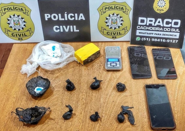 Suspeitos de tráfico de drogas são presos pela Polícia Civil 