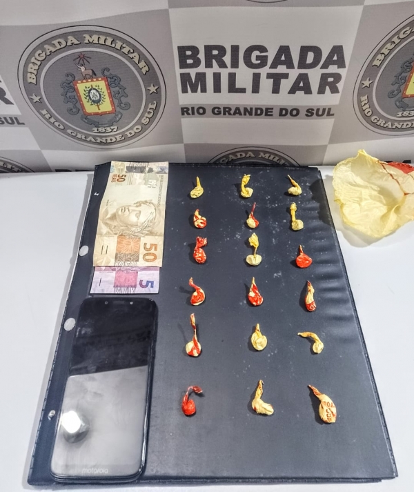 Suspeito de tráfico é preso pela Brigada Militar 