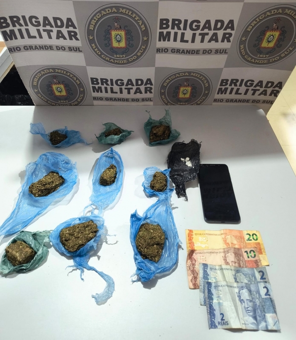 Menor de idade é detido com drogas pela Brigada Militar 