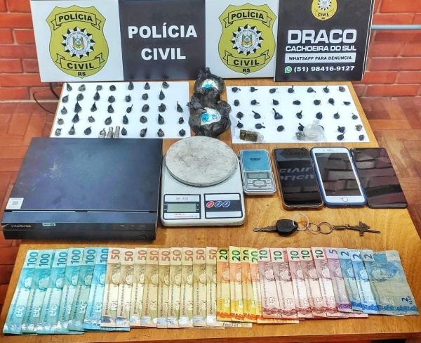 Suspeitos de tráfico são presos pela Polícia Civil 