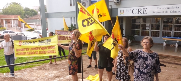 Cpers protesta contra atraso de pagamento