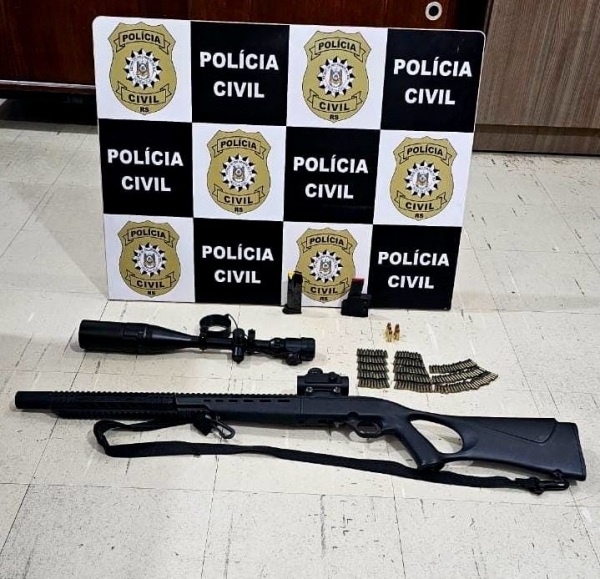 Polícia apreende rifle na zona norte de Cachoeira do Sul