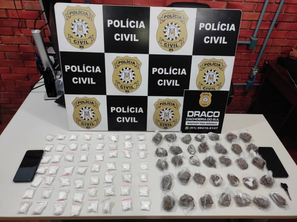 Suspeitos de tráfico são presos pela Polícia Civil 