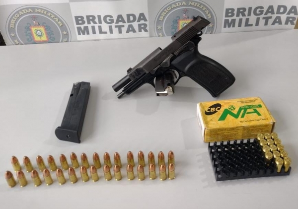 Adolescente é detido com pistola pela Brigada Militar 