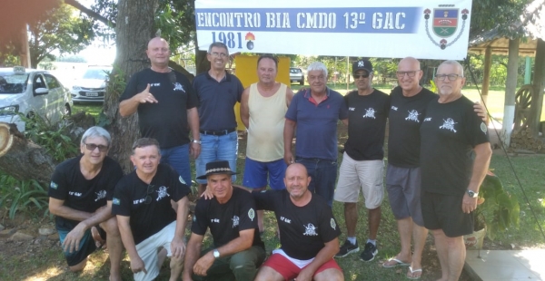 Turma de 1981 da Bateria de Comando teve encontro na Barragem do Capané